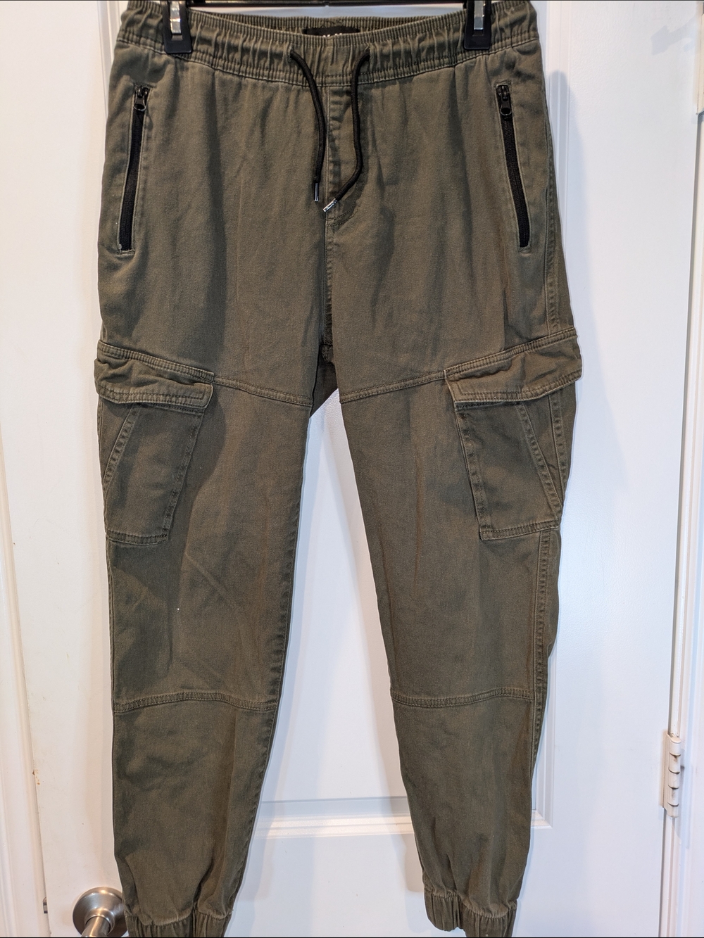 WXYZ MFG Co Olive Green Cargo Jogger Pants Size M Utility Streetwear